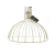 Lampa wisząca metalowa ażurowa LOFT Biała 75cm